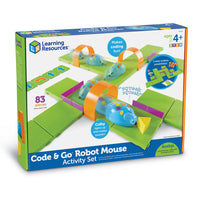 Learning Resources - Ensemble d'activités de codage de souris robot Stem-Créez votre chemin avec 16 grilles de labyrinthe pour créer un plateau de 20' x 20', 22 murs de labyrinthe et 3 tunnels pour des possibilités infinies.
