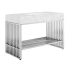 Modway - Gridiron 48" Vanette de salle de bain - Argent blanc-Vanité de salle de bain moderne