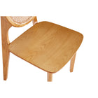Manhattan Comfort - Ensemble de 4 chaises de salle à manger Versailles 18,5 po dossier rond style industriel chic - Nature-20,28 po L x 22 po l x 34,65 po H