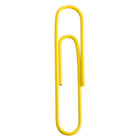 JAM Paper - Trombones géants colourés - grands trombones jaunes de 5 cm - paquet de 75- Trombones de qualité supérieure fabriqués à partir de fil d'acier recouvert de vinyle de haute qualité