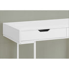 Monarch Specialties - 7554 Bureau 48 po L - Blanc/Metal Blanc-Fini sur tous les côtés pour un placement flexible n'importe où dans un bureau à domicile