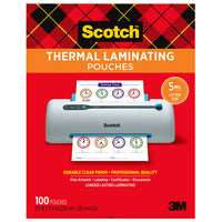 Scotch - Pochettes de plastification thermique - taille 5 mil - paquet de 100-Idéal pour protéger les objets des dommages