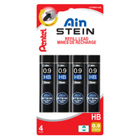 Ain Stein - Mines de Recharge (0.9mm), HB, 36 Mines par Tube, Paquet de 4-Doté d’un bout qui s’ouvre par rotation