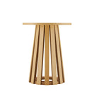 Manhattan Comfort - Lot de 2 tables d’appoint modernes Layla 90 cm - Chêne naturel-Le diamètre du plateau de la table mesure 45 cm
