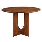 Modway - Rivian Ronde 48 po Bois Table à manger, Noyer-Capacité de poids : 275 lb