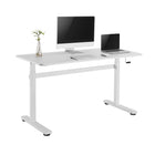 Uplite  Hauteur Réglable Style Bureau à Domicile Assis Debout - Blanc-Longueur du pied du bureau: 22.4 po