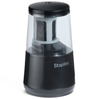 Staples - Taille-crayon électrique à double alimentation pour usage modéré et quotidien – Noir-Taille-crayon électrique pour usage modéré conçu pour les salles de classe ou les bureaux de petite taille