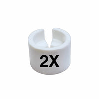 Eddie's - Marqueurs de taille mini pour cintres - 2X - Sizer blanc avec impression noire - Paquet de 100-Repères de taille pour les cintres