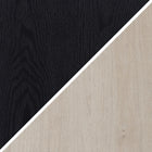 Hudson&Canal - Meuble TV Thornwell pour téléviseurs jusqu'à 78 pouces avec portes vitrées - Grain noir/Aulne blanc-9