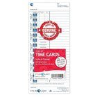 Pyramid Time Systems - 1 000 cartes de pointage blanches françaises authentiques et authentiques-Les champs de données incluent le numéro d'employé, la fin de la période de paie, le nom de l'employé, les 7 jours de la semaine avec les pointages AM/PM et In/Out, la ligne de signature, les heures supplémentaires, le total, le taux, le montant, les gains, les déductions, le solde, les exemptions, Med & SS (FICA), l'impôt fédéral, etc