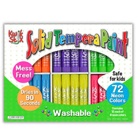 Kwik Stix - Pack de classe de bâtons de peinture tempera - Couleur néon - Paquet de 72-Les bâtons de peinture à la détrempe solide Kwik Stix éliminent le désordre de la peinture tout en gardant tout le plaisir