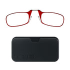 ThinOptics 1.0 Rouge Lecteur avec Pod Noir Universel - Rouge-Le produit comprend les lunettes de lecture ThinOptics et l'étui universel avec un adhésif sans résidu à coller sur votre téléphone / étui ou toute autre surface dure et plate