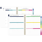 AT-A-GLANCE - Agenda hebdomadaire/mensuel abeilles bleu marine Emily Ley Simplified 2026 - 11 po H x 8 3/8 po l - bleu marine - bilingue-Les pages spéciales incluent «Le processus de simplification », « Comment utiliser l'agenda », « La simplicité ChallEnglish » et la « Bucket list »