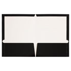 JAM Paper Chemise lustrée à 2 pochettes, 9 1/4 x 11 1/2 po, noir, 12/paq.-Taille : 9,25 x 11,5 po