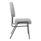 Modway - Craft Tissu rembourré Fauteuils d’accompagnement à manger - Noir Gris clair-Livré entièrement assemblé