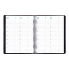 Brownline - 2025 Agenda hebdomadaire EcoLogix - 11 po x 8-1/2 po - Noir - Anglais-Reliure spirale double et couverture souple Romanel