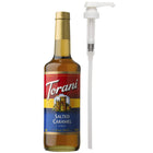 Torani - Sirop caramel salé avec pompe -750 mL-Plus que simple café : Idéal pour les lattes, les frappes, les thés, les cafés, les milkshakes, les desserts et autres boissons mélangées congelées