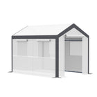 Outsunny - Serre de jardin robuste à entrée piétonne 6,6 pi x 10 pi x 7 pi-Idéal pour cultiver des plantes, des fleurs et des paysages de manière efficace et rapide tout au long de la saison  
