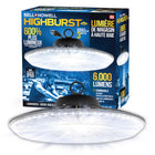 Bell+Howell - Éclairage d'atelier à LED Highburst - 6 000 lumens-Bell & Howell HIGHBURST 6,000 Lumen high bay shop light : illuminez votre garage, atelier, sous-sol, entrepôt ou tout autre espace de travail avec 6,000 Lumen d'éclairage qui est dimmable et facile à accrocher et à installer, assez de lumière pour voir la sciure de bois et d'autres débris, cette lumière utilitaire fournit des tonnes d'éclairage