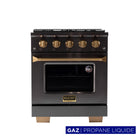 Kucht - 30 po Série KEG style professionnel au gaz, prête pour le propane - Gemstone-La cuisinière à quatre brûleurs comprend deux brûleurs haute puissance de 15 000 BTU et deux brûleurs de 9 000 BTU