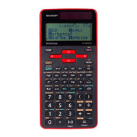 Sharp - ELW535XGRD - Calculatrice scientifique 422 fonctions à 16 chiffres - Rouge-422 fonctions, 3 modes : normal, exercice et statistique ; 8 touches mémoire temporaire et 4 touches mémoire programmable