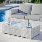 Modway - Convene Terrasse extérieure Table basse - Gris clair-Cadre en aluminium revêtu en poudre