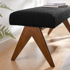 Modway - Lyra 47" Boucle Tapis Banc - Noir-Pieds non marqués
