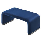 Modway - Koda Performance Velvet Ottoman de la cascade - Noir Bleu Nuit-8