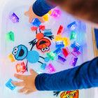 Glo Pals - Cubes lumineux sous licence - Cookie Monster-S'éteignent automatiquement lorsqu'ils sont retirés de l'eau