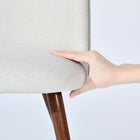Homy Casa - Chaises d'accueil rembourrées - Lot de 2, tissu beige-Design moderne et élégant qui s'adapte à tous les décors.