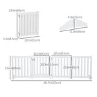 PawHut - Barrière pour chien pliable à 4 panneaux avec porte - blanc-Panneaux flexibles pouvant être disposés de différentes manières 