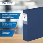 Davis Group Super économie, Reliure à anneaux ronds 2 po, paquet de 6 – Bleu Royal-Anneau Rond, Non-Verrouillage