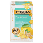 Twinings - Sachets de tisane Supermélanges Probiotiques+ Citron et gingembre - paquet de 18-Mélangée avec de la racine de gingembre, un arôme de citron, du curcuma, des clous de girofle, de la cannelle, de la racine de réglisse et un arôme de gingembre pour une expérience chaleureuse et savoureuse