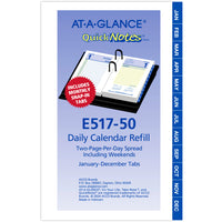 AT-A-GLANCE - Recharge de calendrier de bureau hebdomadaire QuickNotes 2026 2 pages/jour - 6 po H x 3 1/2 po l - anglais-Format des pages : 6 po H x 3 1/2 po l