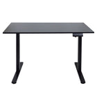 Ezywork - Bureau debout à hauteur réglable électrique de 48 po avec plateau entier - Cadre noir / Dessus de table noir-Taille du bureau : 47,2" L x 23,6" P (120 cm x 60 cm)
