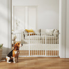PawHut - Barrière pour animaux de compagnie de 74 à 147 cm de large avec porte, barrière pour chien d'intérieur pour escaliers-Lorsque l’angle d’ouverture est compris entre 30° et 90°, la porte se ferme automatiquement