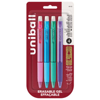 uni-ball - Stylos rétractables à gel effaçable - 0,7 mm - couleurs professionnelles - paquet de 4-Stylos Gel