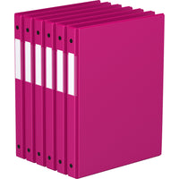 Davis Group Super économie, Reliure à anneaux ronds 5/8 po, paquet de 6 – Rose-3 Reliure À Anneaux