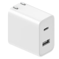 Xiaomi - Chargeur rapide USB-C & USB-A Mi de 33 W - blanc-Sortie à deux ports