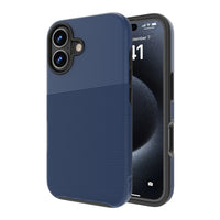 AXS - PROTech Plus Étui mince anti-choc avec double couches pour Apple iPhone 16 - Bleu Astral-Résistant aux chutes jusqu’a 10 pieds
