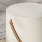 Modway - Isera Intérieur - Terrasse extérieure Béton de corde Tabouret de table d’appoint - Gris clair-Style minimaliste