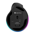 Intekview  - Souris verticale sans fil Bluetooth + 2.4G - Noir-Compacte et élégante : Dimensions de 195 mm x 140 mm x 80 mm, idéale pour une prise en main facile