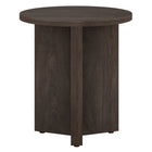 Hudson&Canal - Table d'appoint ronde Anders de 50 cm de largeur, , brun aulne-La table est fabriquée à partir de matériaux MDF de haute qualité et durables