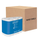 Baseline - Essuie-tout 2 épaisseurs - 90 feuilles par rouleau - Blanc - 8 Paquets de 6 Rouleaux - 48 Rouleaux-Feuilles à double épaisseur pour une absorption maximale