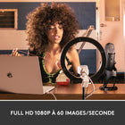 Logitech Creators StreamCam - Webcam Premium pour PC et Mac - Blanc-Verre de lentille premium avec autofocus intelligent : Capturez une qualité d'image vibrante avec des détails nets en utilisant la lentille premium de la StreamCam et système autofocus intelligent