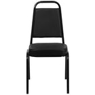 Flash Furniture – Chaise banquet empilable HERCULES à dossier trapèze, siège 2,5 po, noir avec vinyle noir (FDBHF1)-Panneau arrière sans couture