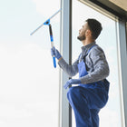 Gritt Commercial - Ensemble de nettoyage de vitres - Raclette pivotante de 18 po - Manche télescopique de 20 po-Simplifie le processus de nettoyage des vitres