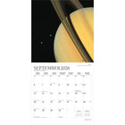 Plato - 2026 Espace Extérieur Calendrier mural Suspendu Mensuel - 30,5 cm l x 61 cm H - Anglais-Grandes Pages de Jour Spacieuses - Tous les jours fériés les plus importants et les phases de la lune sont indiqués, avec beaucoup d'espace pour inscrire des notes et des rendez-vous