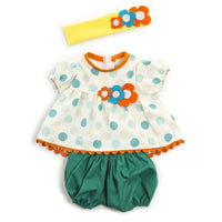 Miniland - Vêtements de poupée - Ensemble d'été pour fille-Favorise le développement physique et de la santé grâce à l'exercice des compétences motrices fines et des soins personnels.