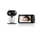 Motorola - Moniteur bébé vidéo PIP1610 motorisé - Blanc-Panoramique, inclinaison et zoom à distance - Déplacez la caméra à partir du moniteur parent pour voir ce que fait votre bébé